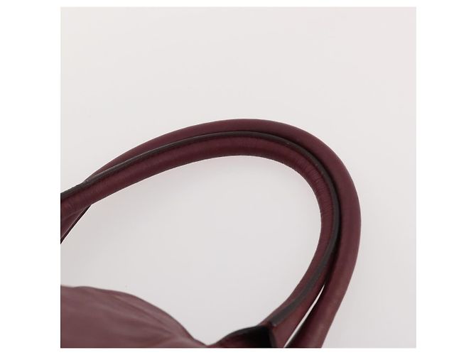 Borsa a mano in pelle Gancini Salvatore Ferragamo 2 pezzi Rosso Bianco Auth BA12348 - vista 14