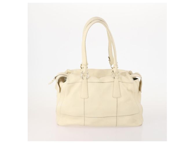 Borsa a mano in pelle Gancini Salvatore Ferragamo 2 pezzi Rosso Bianco Auth BA12348 - vista 2