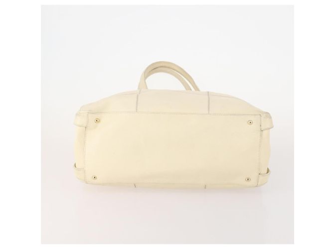 Borsa a mano in pelle Gancini Salvatore Ferragamo 2 pezzi Rosso Bianco Auth BA12348 - vista 7