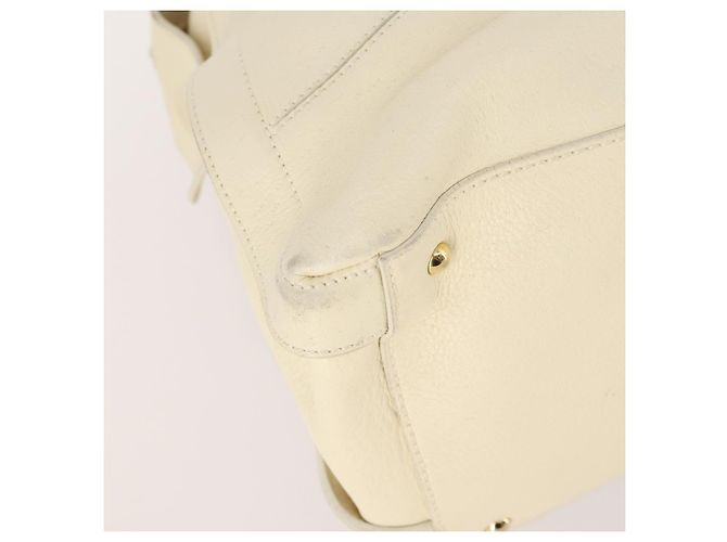 Borsa a mano in pelle Gancini Salvatore Ferragamo 2 pezzi Rosso Bianco Auth BA12348 - vista 8