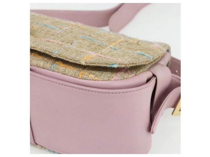 CHANEL 2.55 Schultertasche Tweed Rosa Gold CC Auth 179020SAV Pink Golden - Ansicht 10