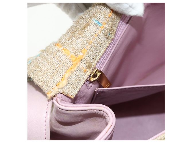 CHANEL 2.55 Schultertasche Tweed Rosa Gold CC Auth 179020SAV Pink Golden - Ansicht 20
