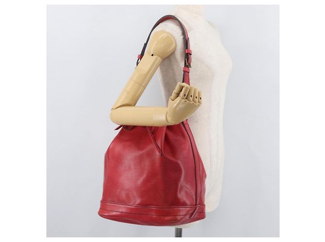 LOUIS VUITTON Borsa a Spalla Epi Noe Rossa M44007 LV Auth ka4241 Rosso - vista 22