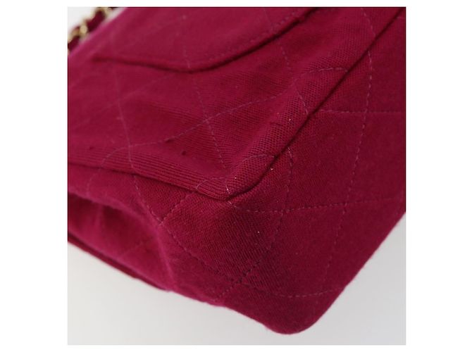 CHANEL Matelassé 25 Borsa a Spalla con Catena Cotone Viola Oro CC Auth 177962 D'oro Porpora - vista 14
