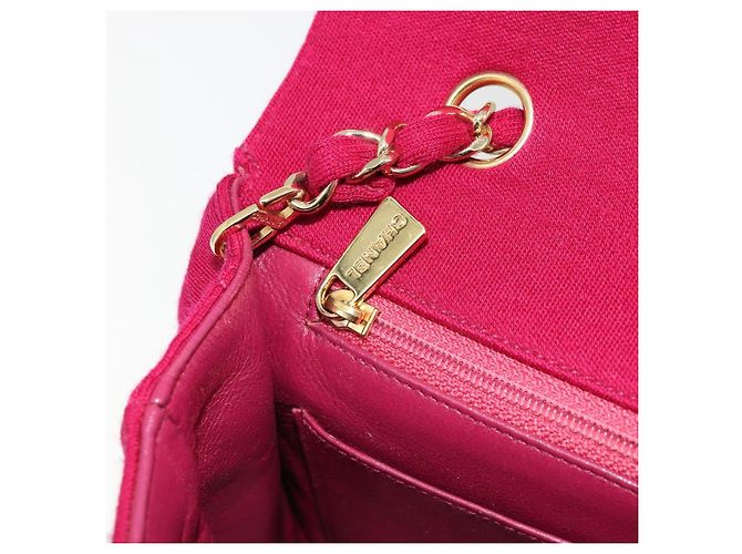 CHANEL Matelassé 25 Borsa a Spalla con Catena Cotone Viola Oro CC Auth 177962 D'oro Porpora - vista 21