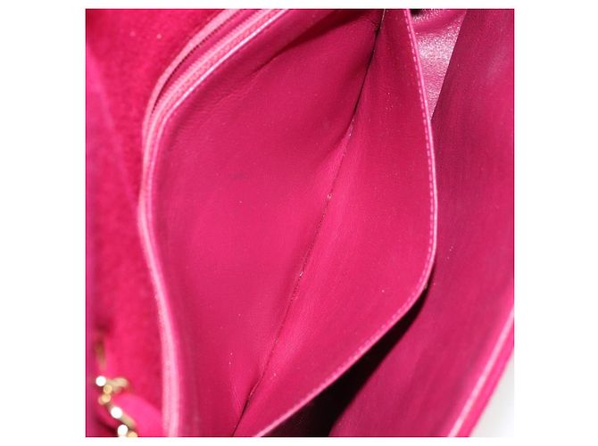 CHANEL Matelassé 25 Borsa a Spalla con Catena Cotone Viola Oro CC Auth 177962 D'oro Porpora - vista 23