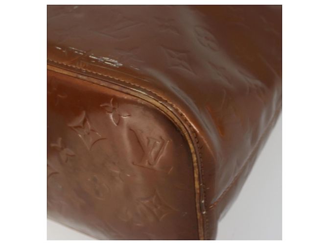 LOUIS VUITTON Borsa a Mano Houston Monogram Vernis Bronzo M91122 LV Auth bs34850 - vista 10