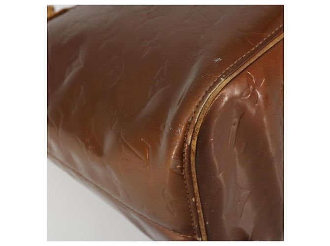 LOUIS VUITTON Borsa a Mano Houston Monogram Vernis Bronzo M91122 LV Auth bs34850 - vista 11