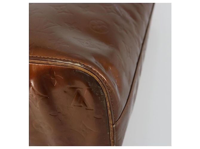 LOUIS VUITTON Borsa a Mano Houston Monogram Vernis Bronzo M91122 LV Auth bs34850 - vista 12