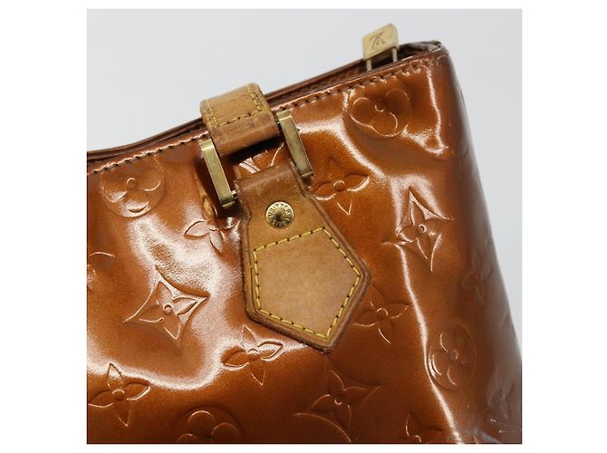 LOUIS VUITTON Borsa a Mano Houston Monogram Vernis Bronzo M91122 LV Auth bs34850 - vista 16