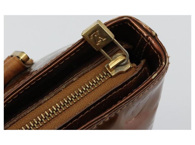 LOUIS VUITTON Borsa a Mano Houston Monogram Vernis Bronzo M91122 LV Auth bs34850 - vista 17