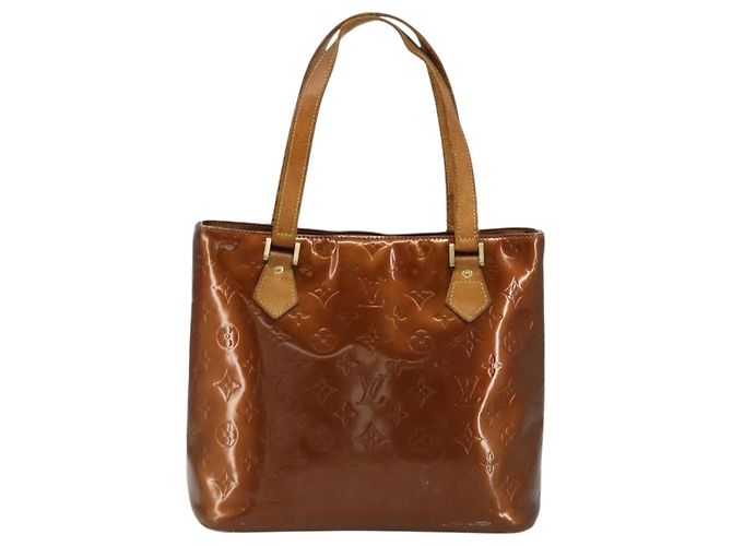 LOUIS VUITTON Borsa a Mano Houston Monogram Vernis Bronzo M91122 LV Auth bs34850 - vista 2