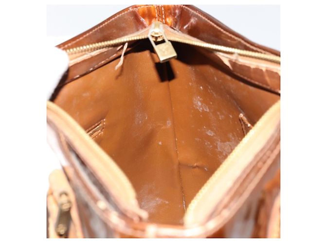 LOUIS VUITTON Borsa a Mano Houston Monogram Vernis Bronzo M91122 LV Auth bs34850 - vista 21