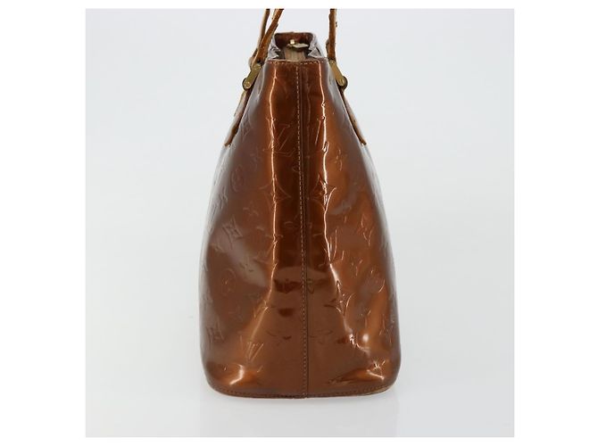 LOUIS VUITTON Borsa a Mano Houston Monogram Vernis Bronzo M91122 LV Auth bs34850 - vista 5