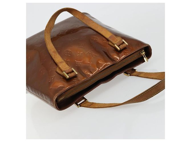LOUIS VUITTON Borsa a Mano Houston Monogram Vernis Bronzo M91122 LV Auth bs34850 - vista 6