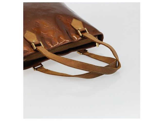 LOUIS VUITTON Borsa a Mano Houston Monogram Vernis Bronzo M91122 LV Auth bs34850 - vista 7