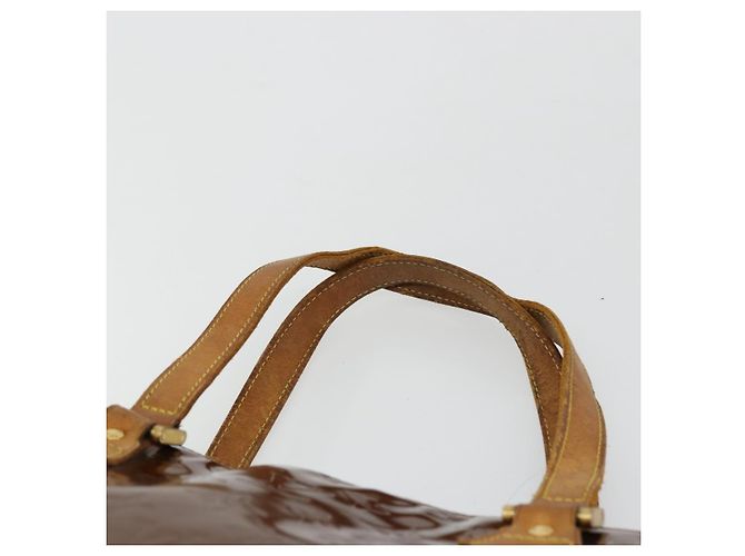 LOUIS VUITTON Borsa a Mano Houston Monogram Vernis Bronzo M91122 LV Auth bs34850 - vista 8