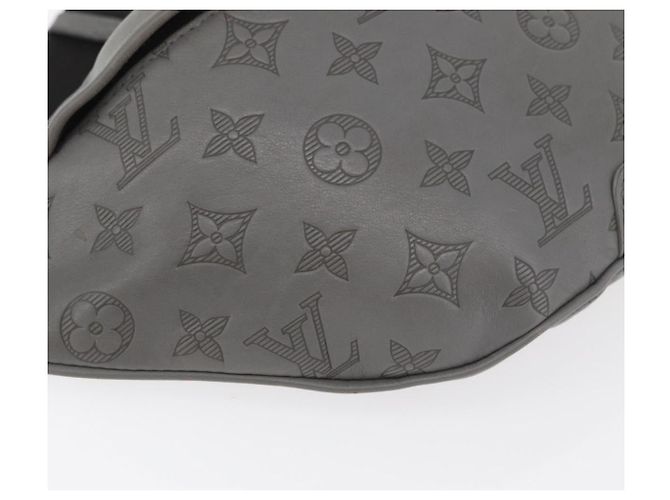 LOUIS VUITTON Marsupio Monogram Shadow Discovery PM Grigio M46108 LV Auth 177293 Marrone - vista 12
