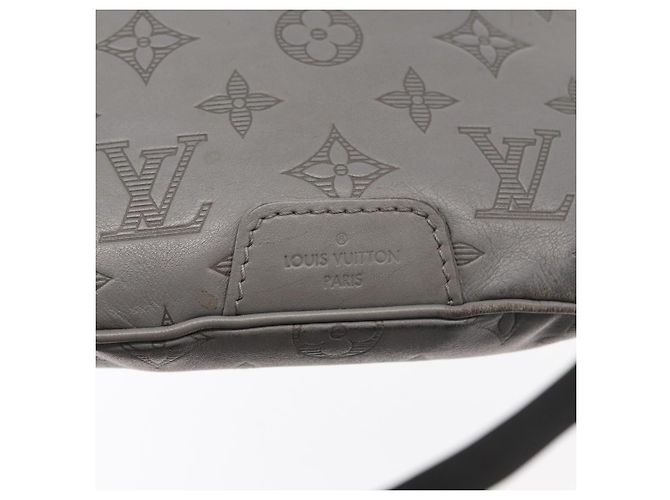 LOUIS VUITTON Marsupio Monogram Shadow Discovery PM Grigio M46108 LV Auth 177293 Marrone - vista 18