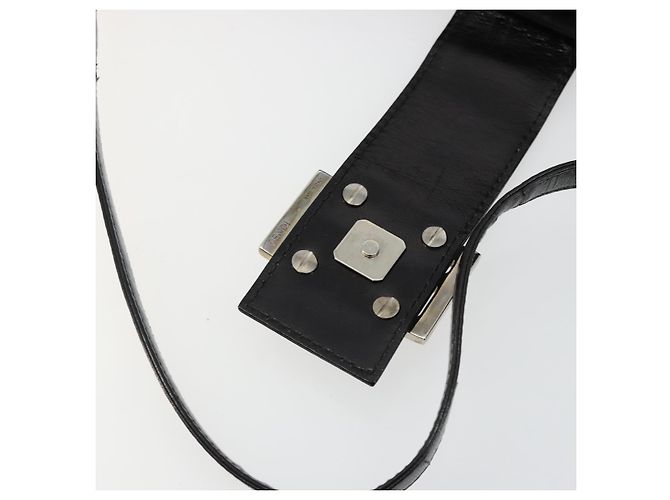 FENDI Schultertasche Nylon Schwarz Silber Authentisch 177685 - Ansicht 16