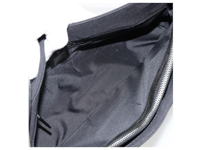 FENDI Schultertasche Nylon Schwarz Silber Authentisch 177685 - Ansicht 18