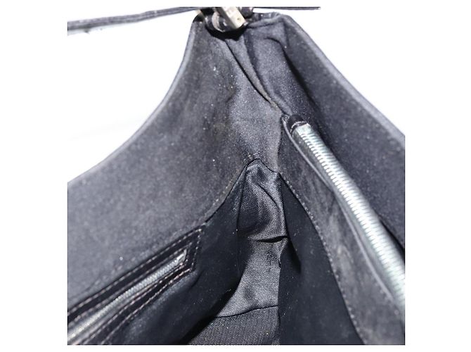 FENDI Schultertasche Nylon Schwarz Silber Authentisch 177685 - Ansicht 19