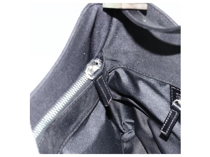 FENDI Schultertasche Nylon Schwarz Silber Authentisch 177685 - Ansicht 20
