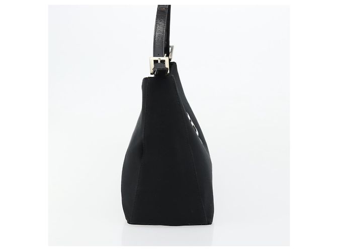 FENDI Schultertasche Nylon Schwarz Silber Authentisch 177685 - Ansicht 5