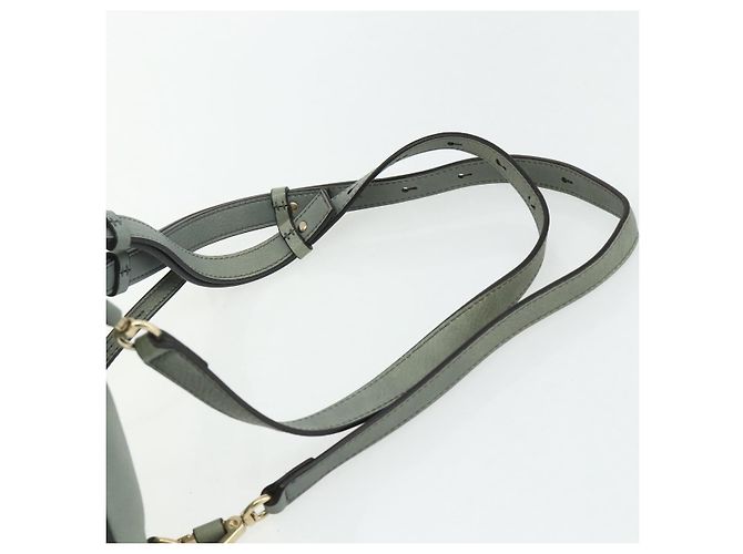 Chloé Mochila Chloe Fay de cuero de ante 2 en 1 dorado verde claro Auth 177032 - vista 10
