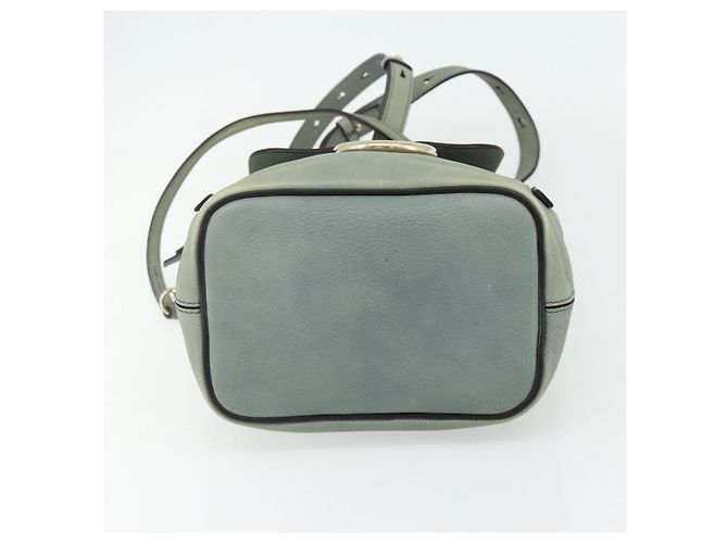 Chloé Mochila Chloe Fay de cuero de ante 2 en 1 dorado verde claro Auth 177032 - vista 11