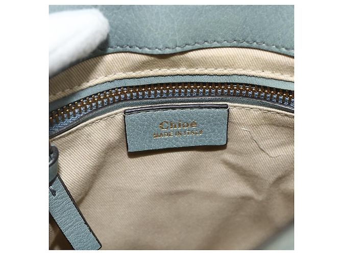 Chloé Mochila Chloe Fay de cuero de ante 2 en 1 dorado verde claro Auth 177032 - vista 18