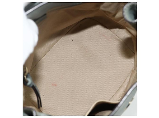 Chloé Mochila Chloe Fay de cuero de ante 2 en 1 dorado verde claro Auth 177032 - vista 19