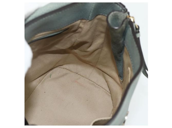 Chloé Mochila Chloe Fay de cuero de ante 2 en 1 dorado verde claro Auth 177032 - vista 20
