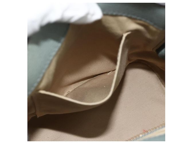 Chloé Mochila Chloe Fay de cuero de ante 2 en 1 dorado verde claro Auth 177032 - vista 24