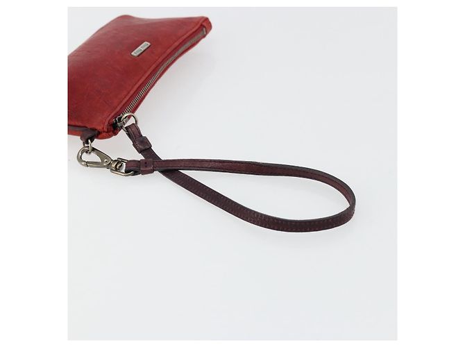 Borsa a Mano Miu Miu in Pelle Rossa Auth bs34578 Rosso - vista 12