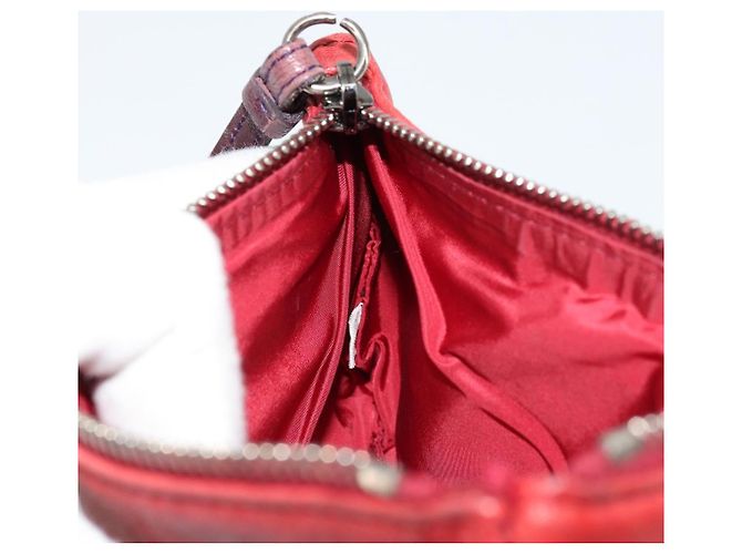 Borsa a Mano Miu Miu in Pelle Rossa Auth bs34578 Rosso - vista 16