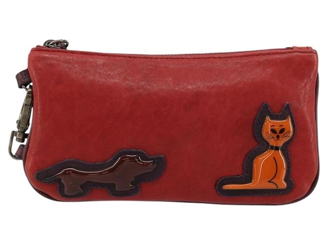 Borsa a Mano Miu Miu in Pelle Rossa Auth bs34578 Rosso - vista 2