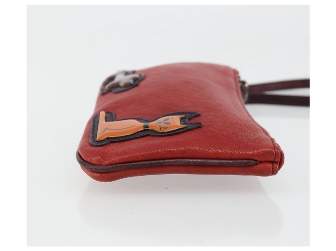 Borsa a Mano Miu Miu in Pelle Rossa Auth bs34578 Rosso - vista 4