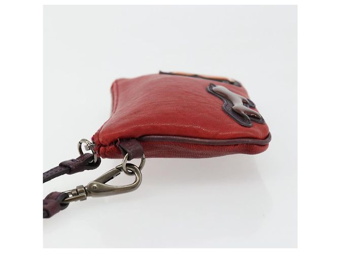 Borsa a Mano Miu Miu in Pelle Rossa Auth bs34578 Rosso - vista 5