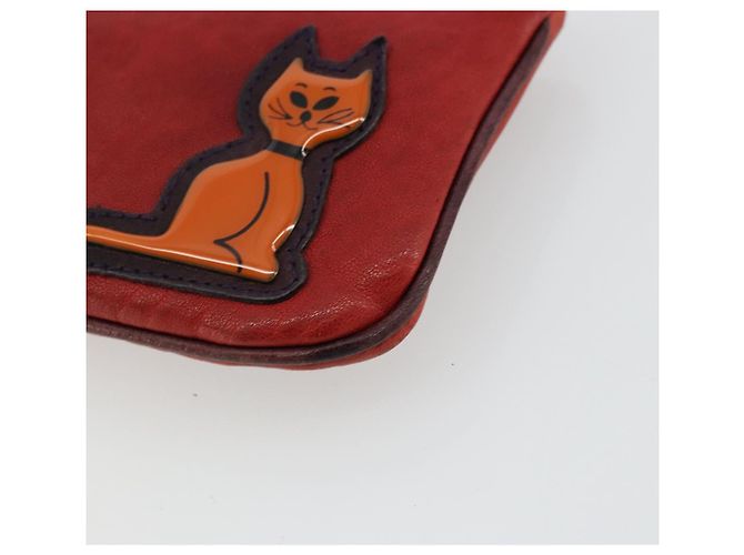 Borsa a Mano Miu Miu in Pelle Rossa Auth bs34578 Rosso - vista 8