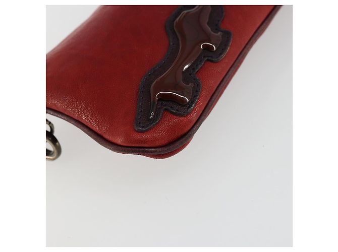Borsa a Mano Miu Miu in Pelle Rossa Auth bs34578 Rosso - vista 9