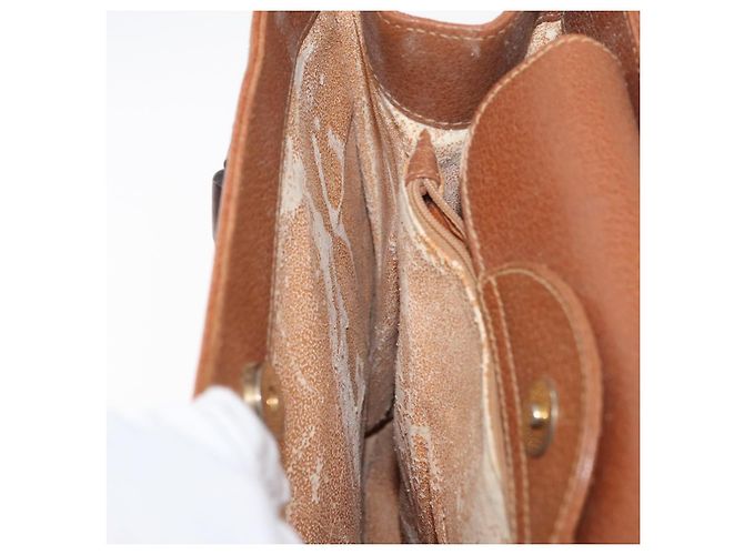 Borsa Tote in Pelle Gucci Bamboo Marrone Oro 002 1186 0260 Auth bs34911 D'oro - vista 17