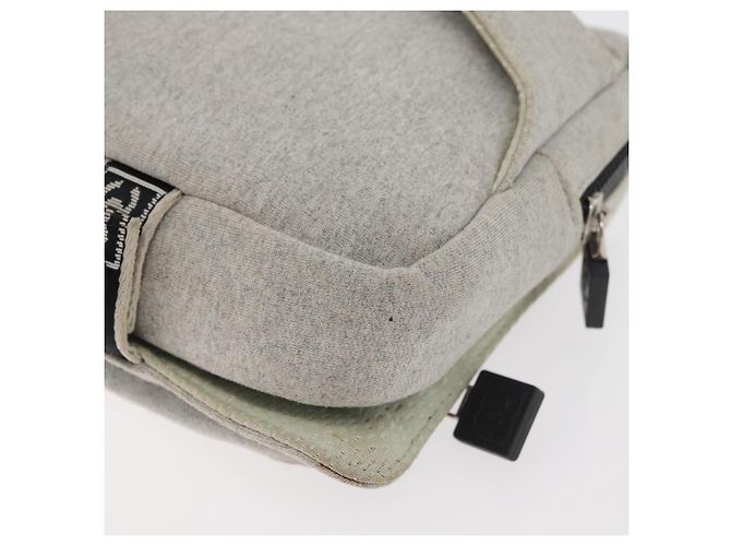 Borsa a vita CHANEL Sports Line in cotone grigio argento CC Auth BA12396A Marrone - vista 13