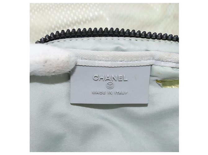 Borsa a vita CHANEL Sports Line in cotone grigio argento CC Auth BA12396A Marrone - vista 19