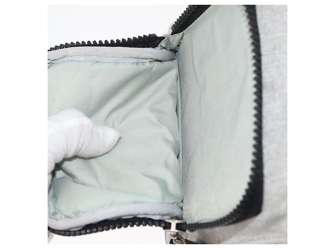 Borsa a vita CHANEL Sports Line in cotone grigio argento CC Auth BA12396A Marrone - vista 23