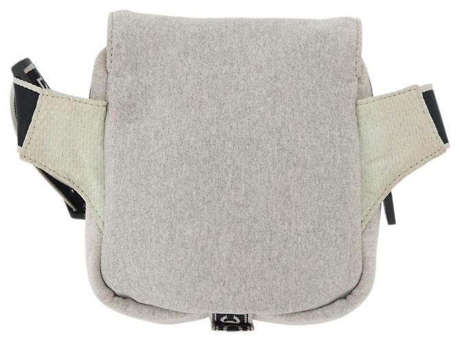 Borsa a vita CHANEL Sports Line in cotone grigio argento CC Auth BA12396A Marrone - vista 3