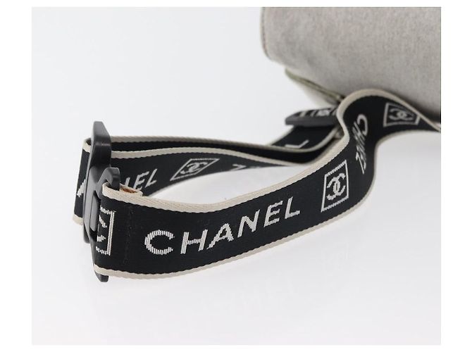 Borsa a vita CHANEL Sports Line in cotone grigio argento CC Auth BA12396A Marrone - vista 7