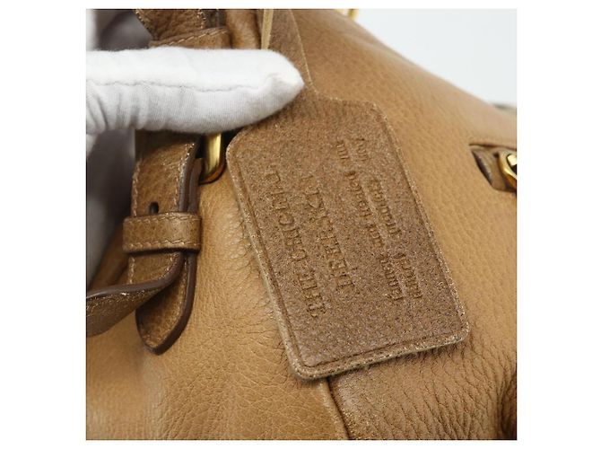 PRADA Borsa a Spalla con Catena Pelle Beige Oro Auth 178257 D'oro - vista 14