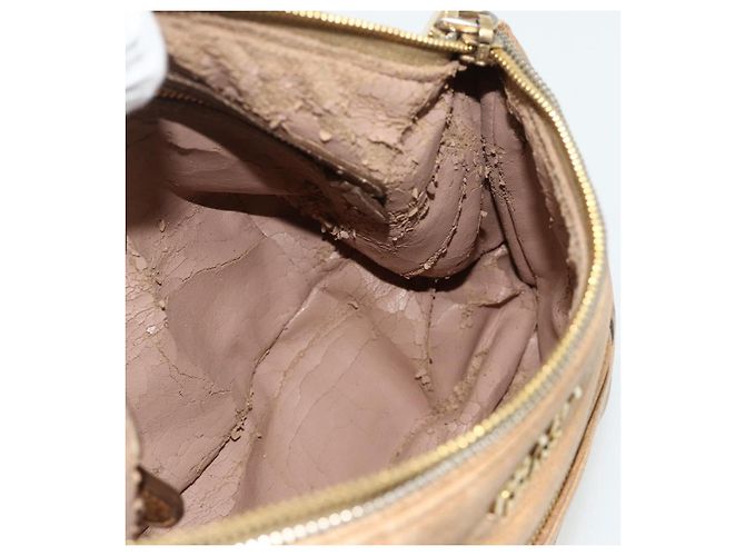 PRADA Borsa a Spalla con Catena Pelle Beige Oro Auth 178257 D'oro - vista 19