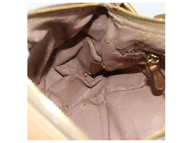 PRADA Borsa a Spalla con Catena Pelle Beige Oro Auth 178257 D'oro - vista 20